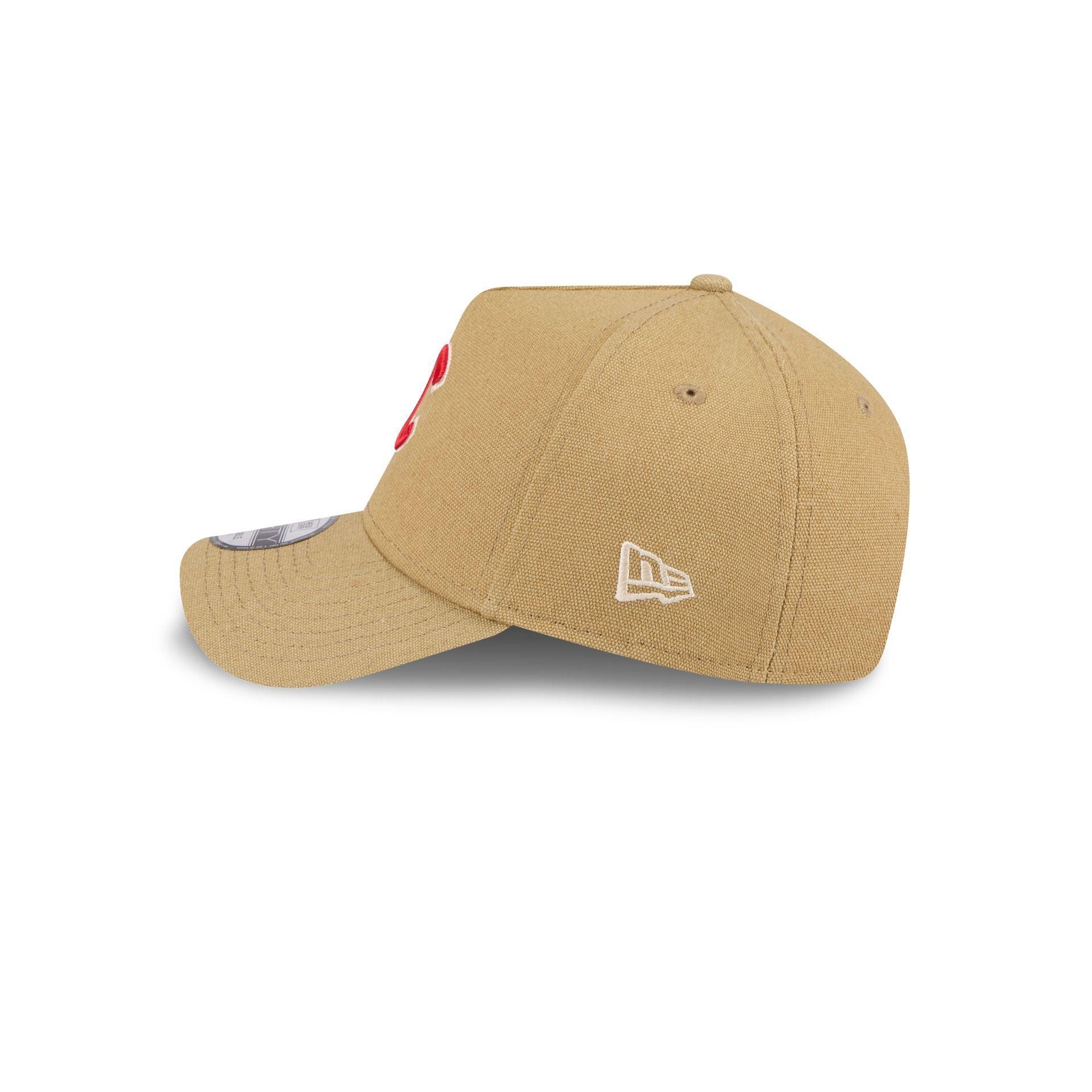 Chicago Cubs Logo Essentials Khaki 9FORTY A-Frame Snapback Hat Male Product Image