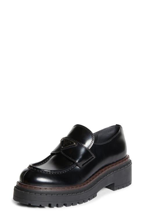 Double Chocolate Platform Loafer In Nero Product Image