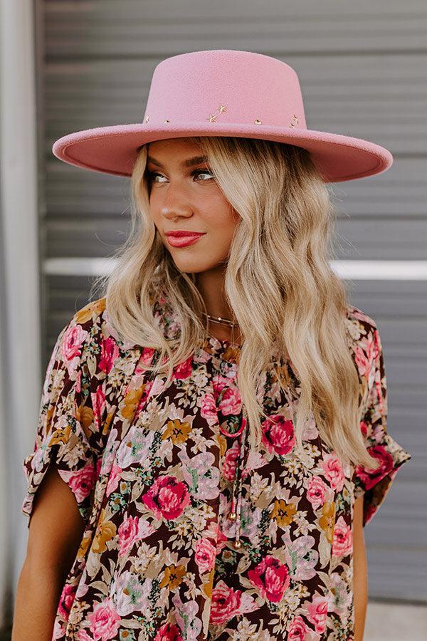 Enchanted To Meet You Felt Fedora In Pink Product Image