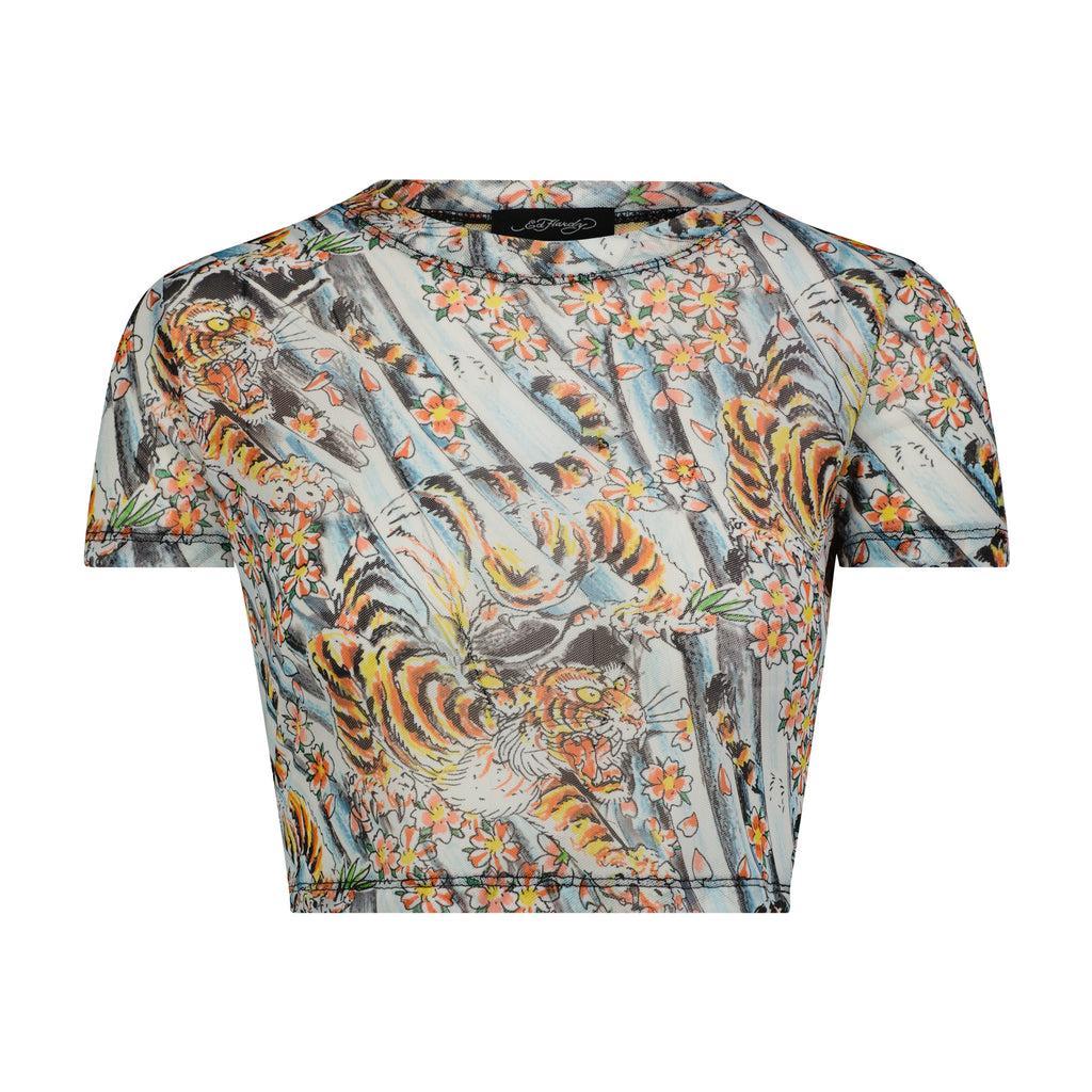 Tiger Print Mesh Shirt Product Image