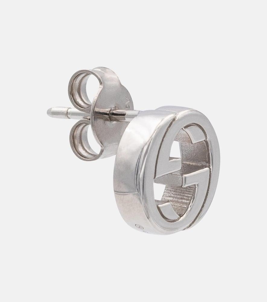 Silver Interlocking G Stud Earrings Product Image