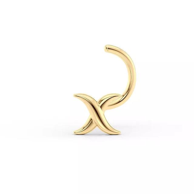 Lila Moon 14k Gold Curved X Nose Stud, Womens Product Image