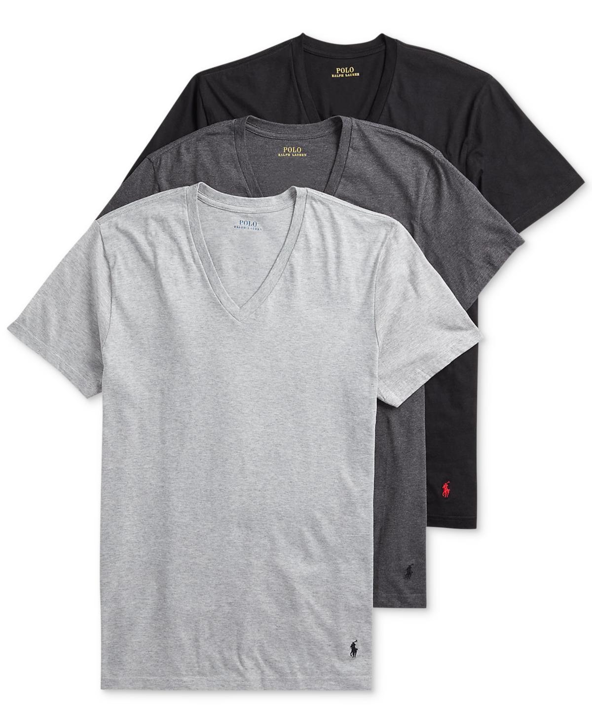 Classic Fit Cotton Wicking V-Neck T-Shirt 3-Pack Product Image