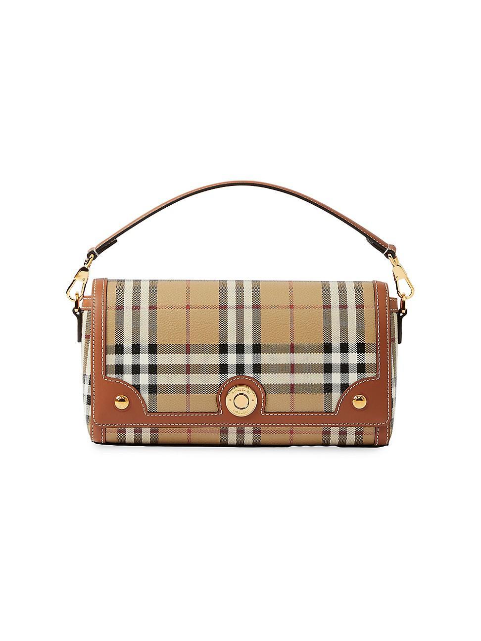 Womens Small Note Check Crossbody Bag Product Image