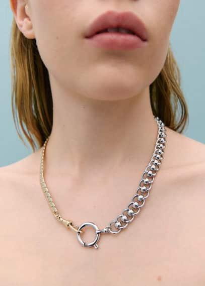 MANGO - Combined chain necklace - One size - Women Product Image