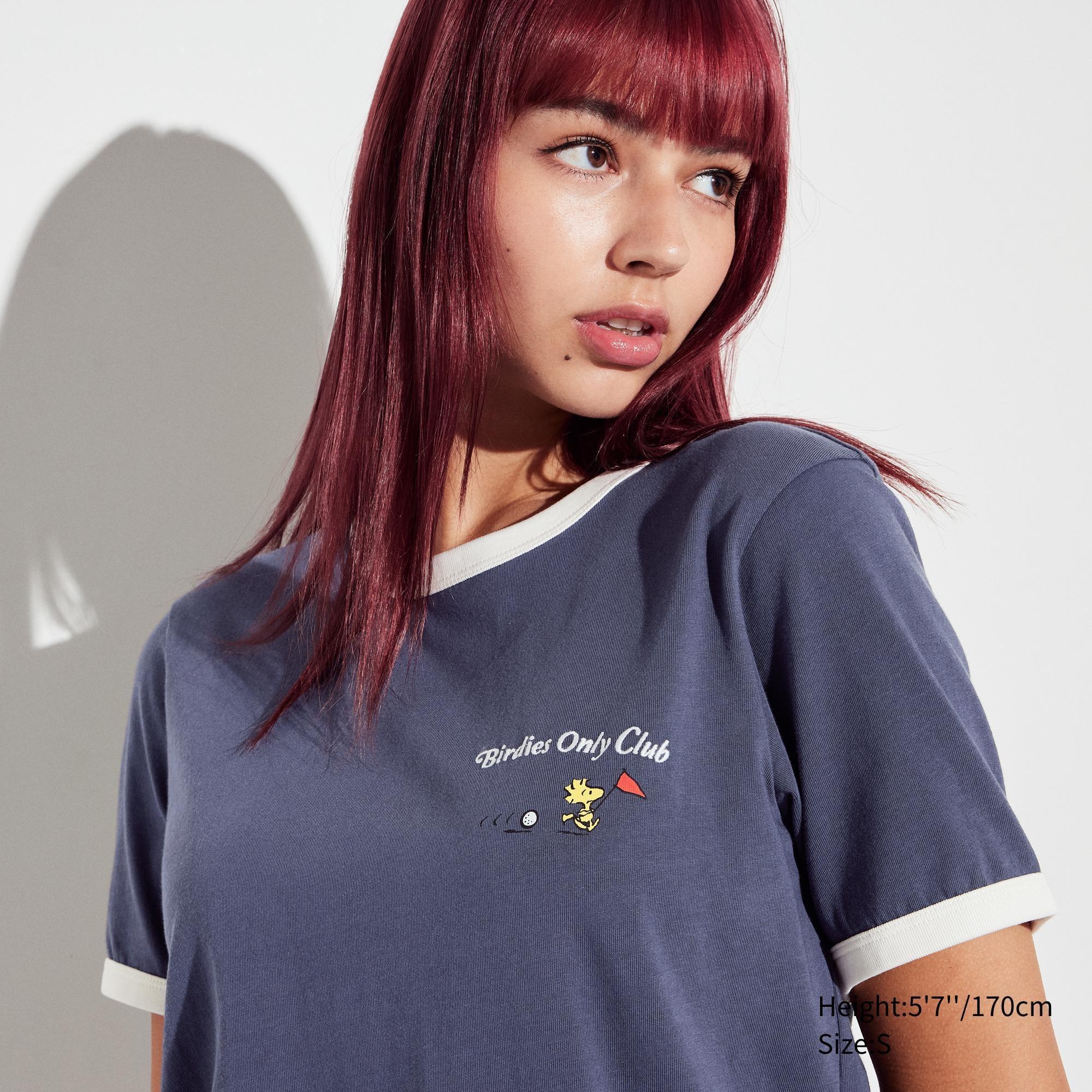 Womens Peanuts Sports Club Ut (Short-Sleeve Graphic T-Shirt) Blue 2XS UNIQLO US Product Image