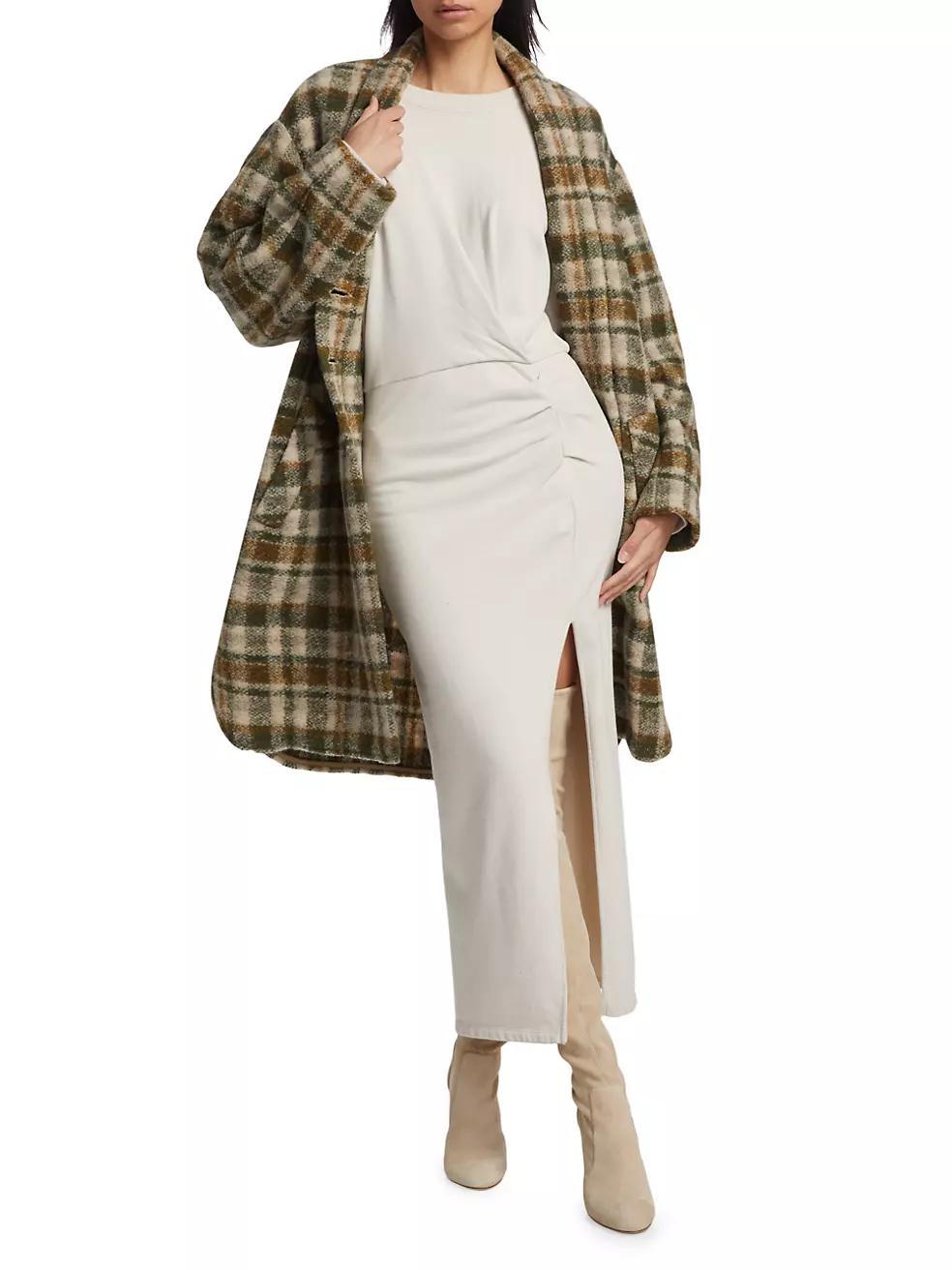 Gabriel Check Wool-Blend Coat Product Image