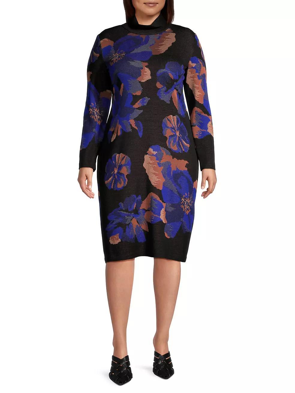 Floral Knit Midi-Dress Product Image