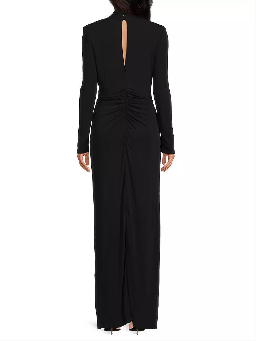 Gaya Twist-Front Long-Sleeve Maxi Dress Product Image