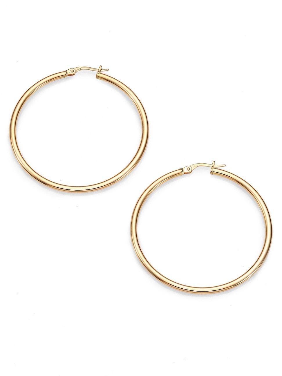 18K Yellow Gold Hoop Earrings/1.75 Product Image