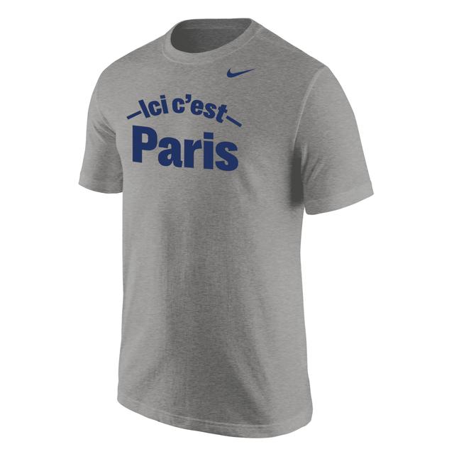 Mens Nike Heather Gray Paris Saint-Germain Core T-Shirt Grey Product Image