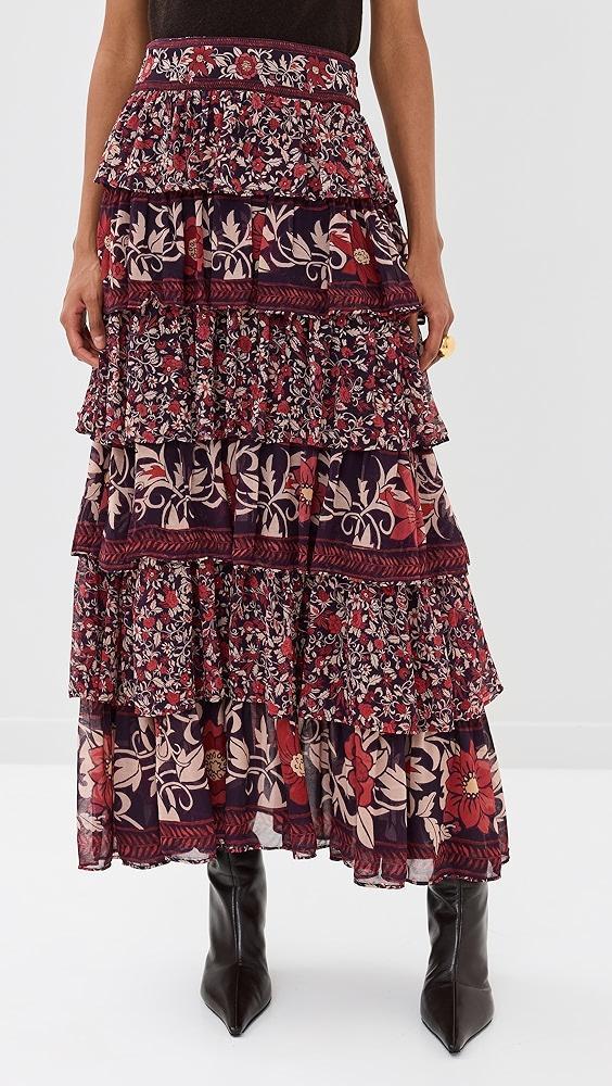 FARM Rio Chelsea Garden Ruffles Maxi Skirt | Shopbop Product Image