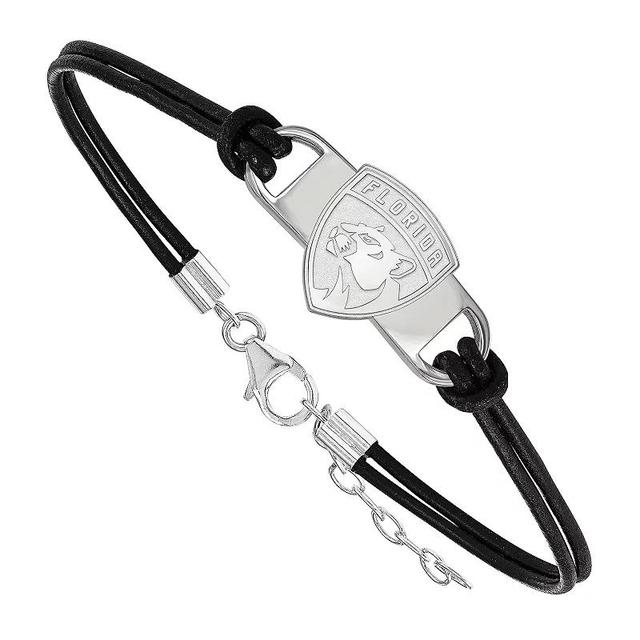 Women's Minnesota Twins Sterling Silver Small Center Leather Bracelet Product Image