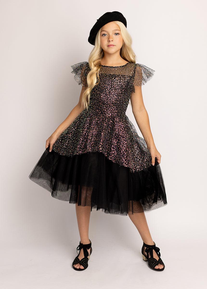 Elsbeth Petticoat Dress in Oil Slick Product Image