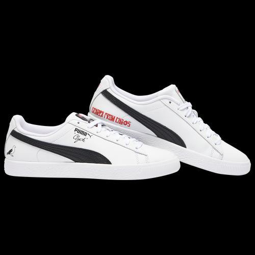 PUMA Mens Clyde - Shoes Black/White/Red Product Image