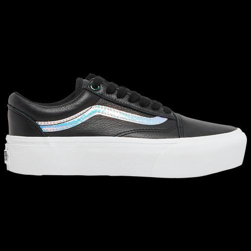 Vans Womens Old Skool Platform - Shoes Black Holo/White Product Image