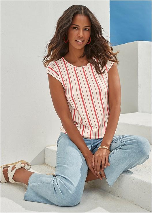 Boatneck Striped Top Product Image