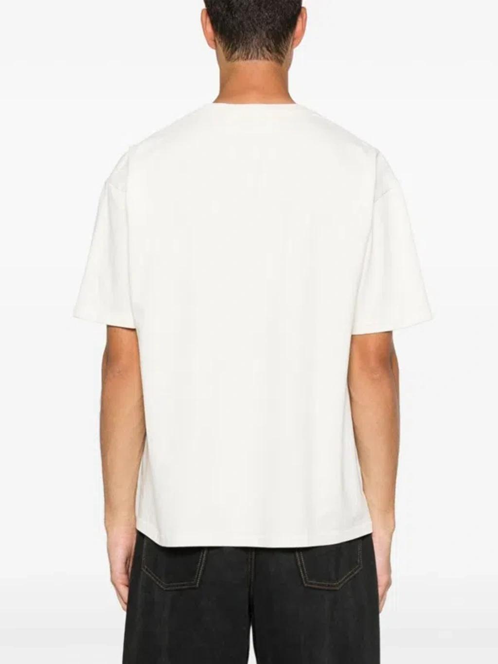 RHUDE Premier Cru Printed Cotton T-shirt In White Product Image