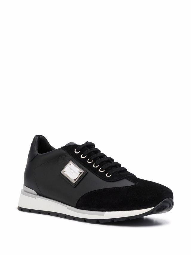 Logo-plaque Low Top Sneakers In Black Product Image