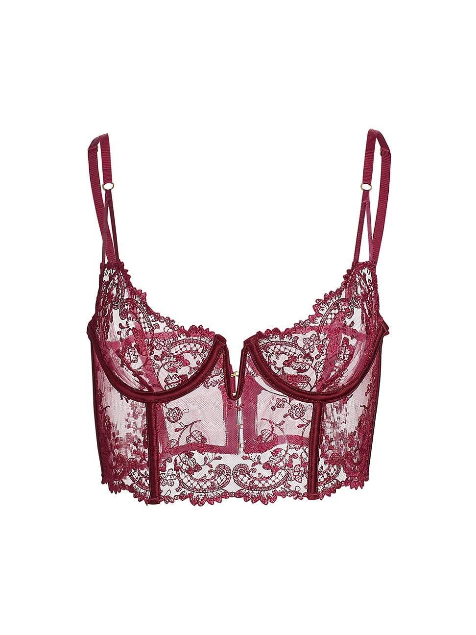 Womens Juliette Underwire Paisley Lace Bustier Top Product Image