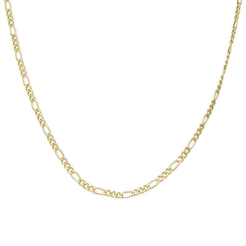 Giorgio di Vicenza Sterling Silver Figaro Chain Necklace, Womens Yellow Product Image