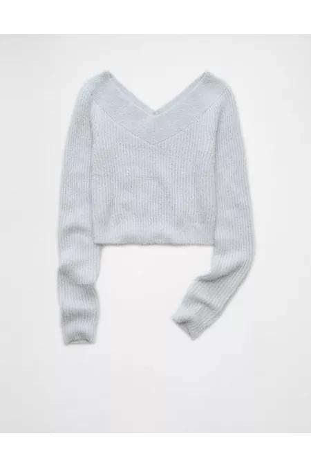 AE Cropped Open V-Neck Sweater Women's Product Image