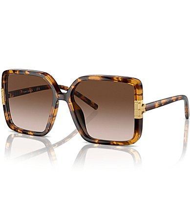 Tory Burch Womens TY9075U 57mm Tortoise Square Sunglasses Product Image