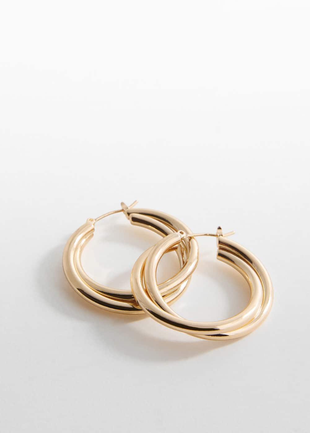 MANGO - Mixed hoop earrings - One size - Women Product Image