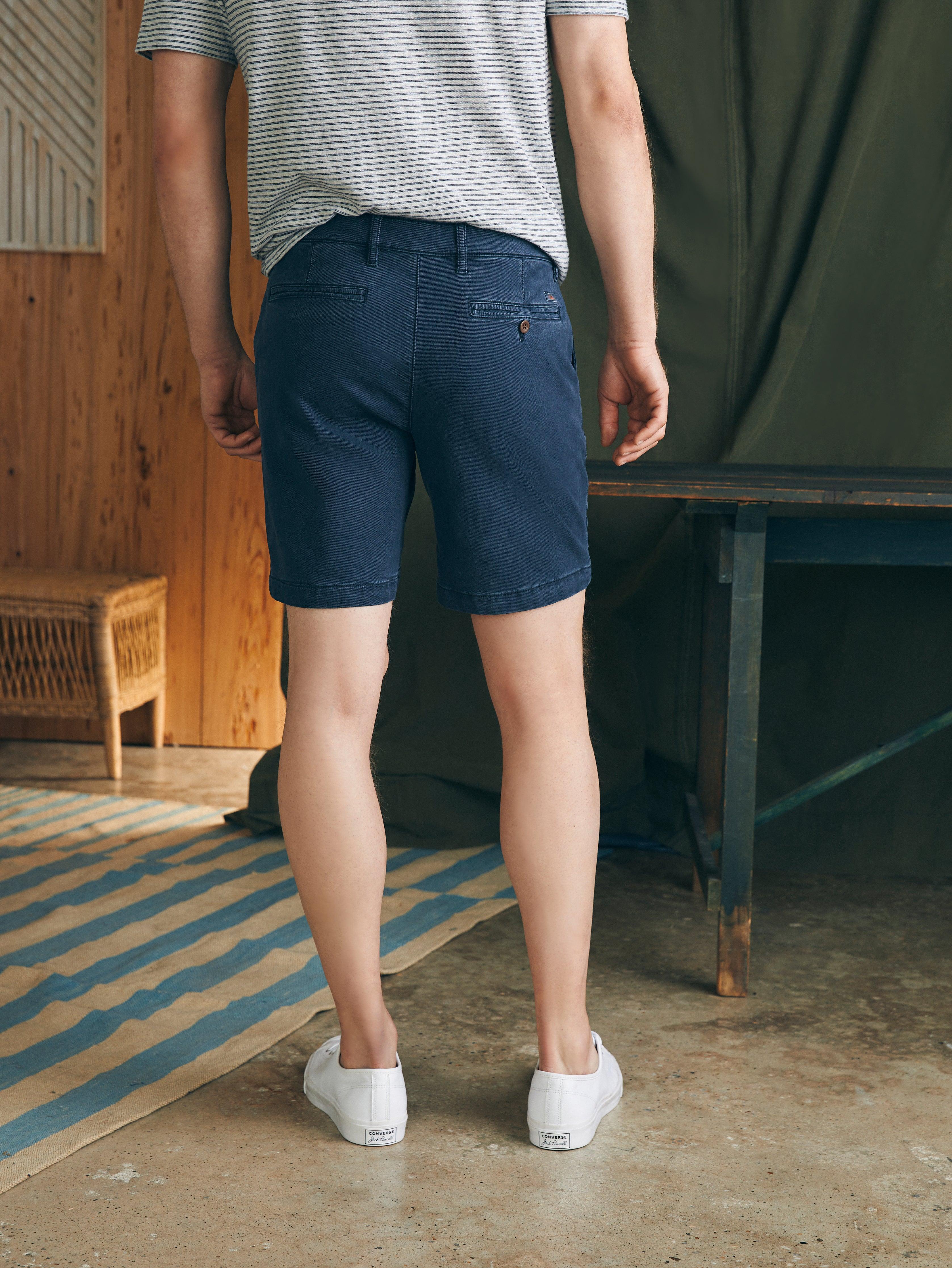 Coastline Stretch Chino Short (8" Inseam) - Blue Nights Male Product Image