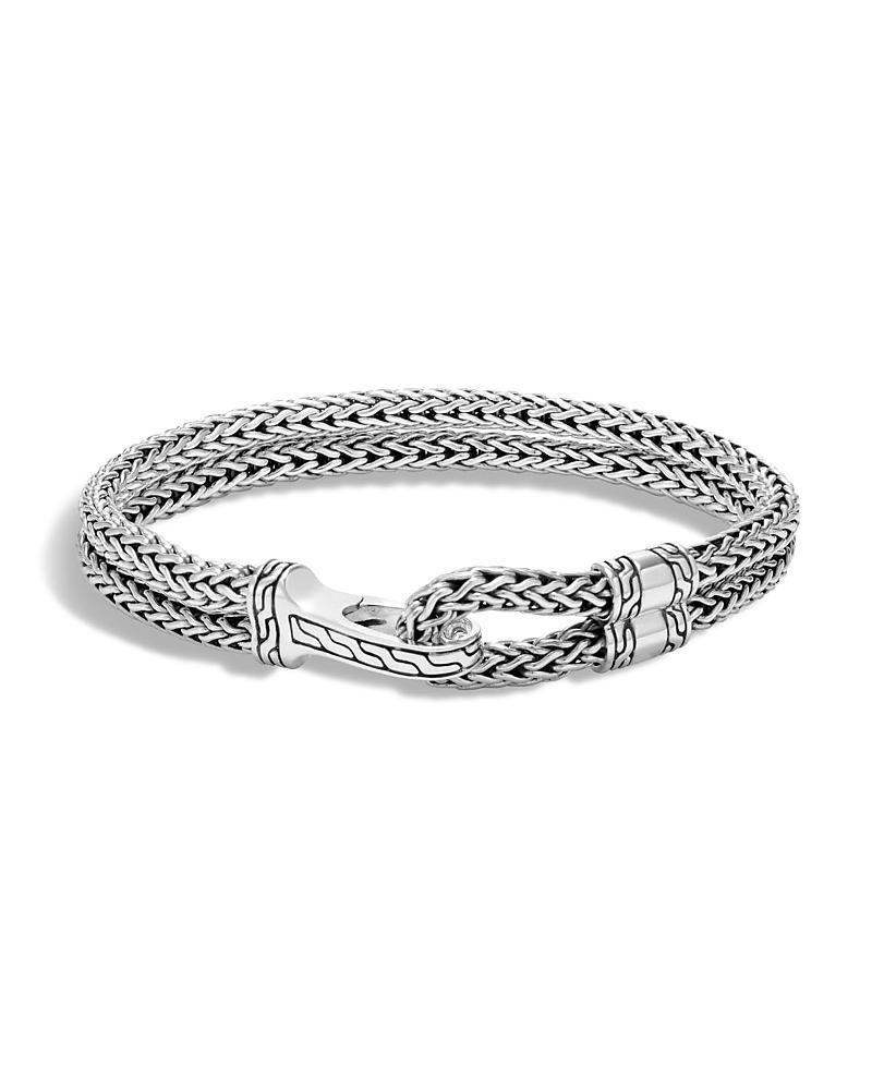 John Hardy Mens Sterling Silver Classic Chain Double-Row Bracelet Product Image