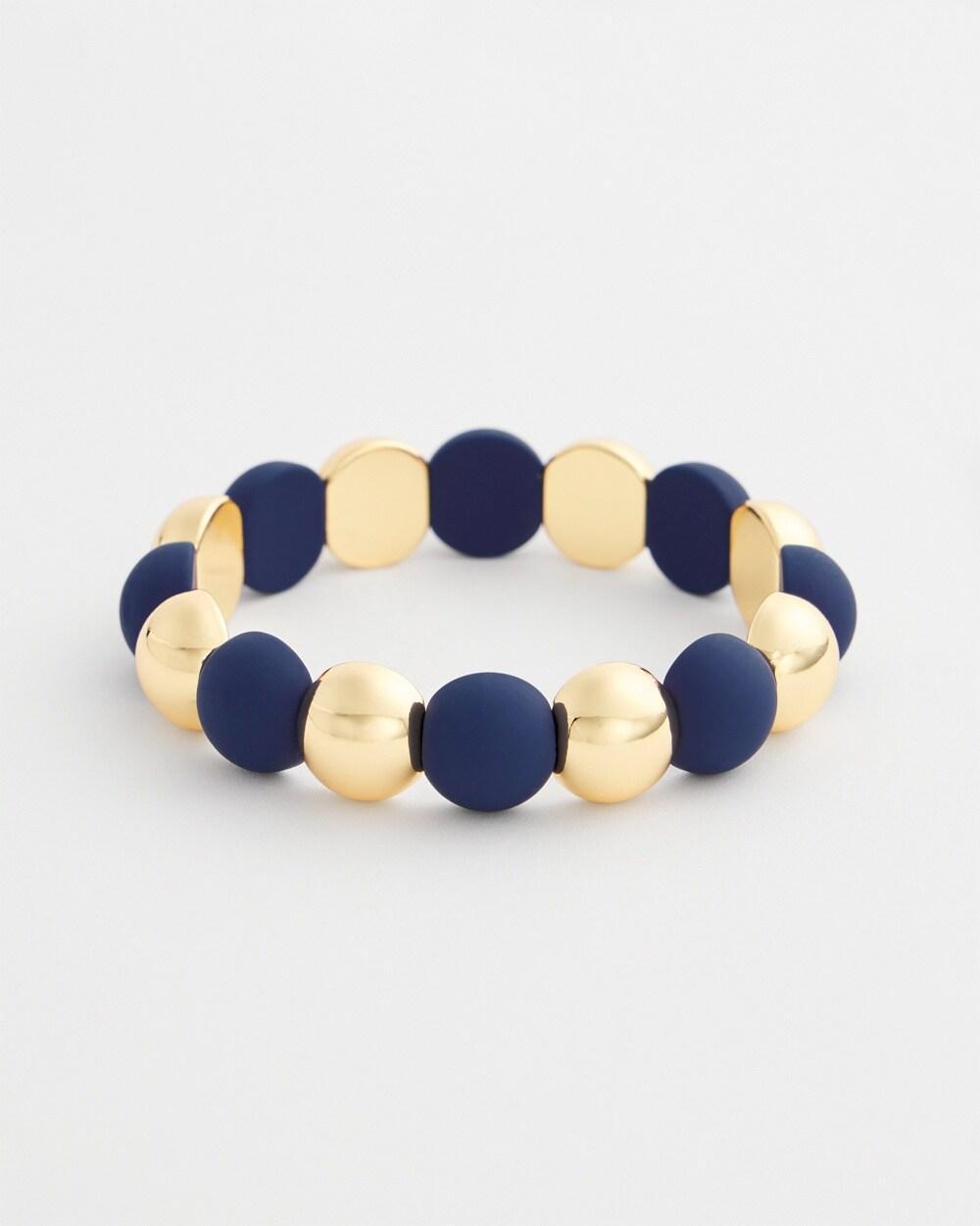 Navy Beaded Stretch Bracelet   Chico's - Dark Harbor - Women Product Image