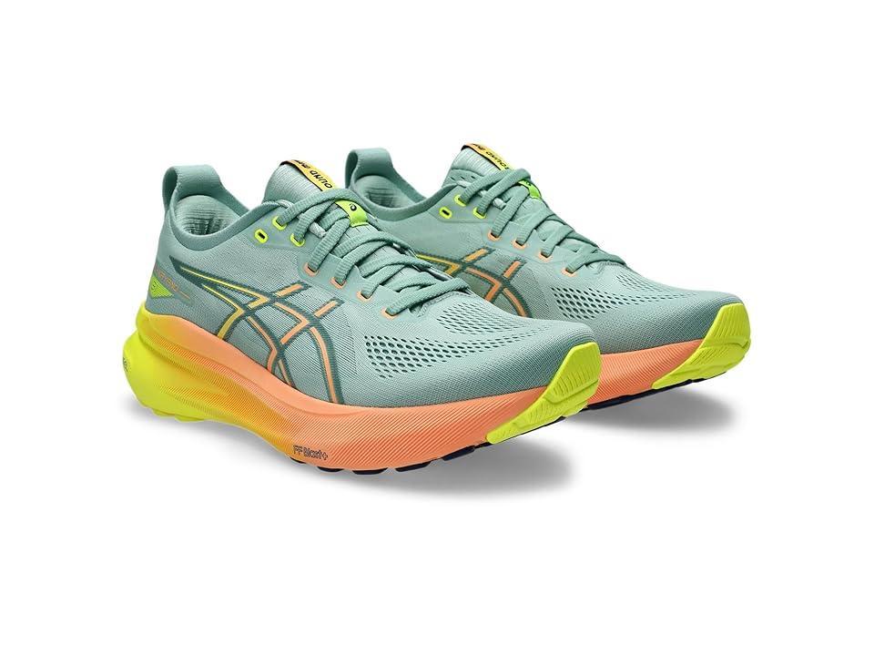 ASICS Men's GEL-Kayano 31 Paris (Light Celadon/Safety Yellow) Men's Running Shoes Product Image