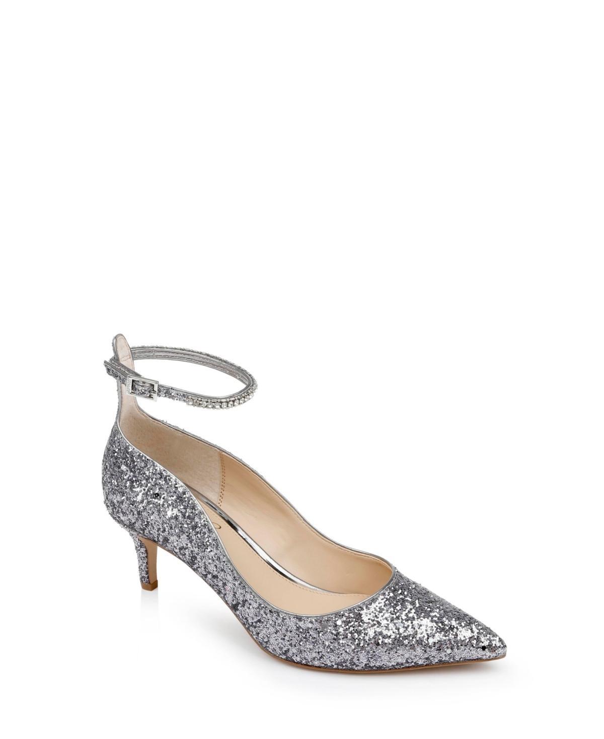 Jewel Badgley Mischka Jamila (Silver Glitter) Women's Shoes Product Image