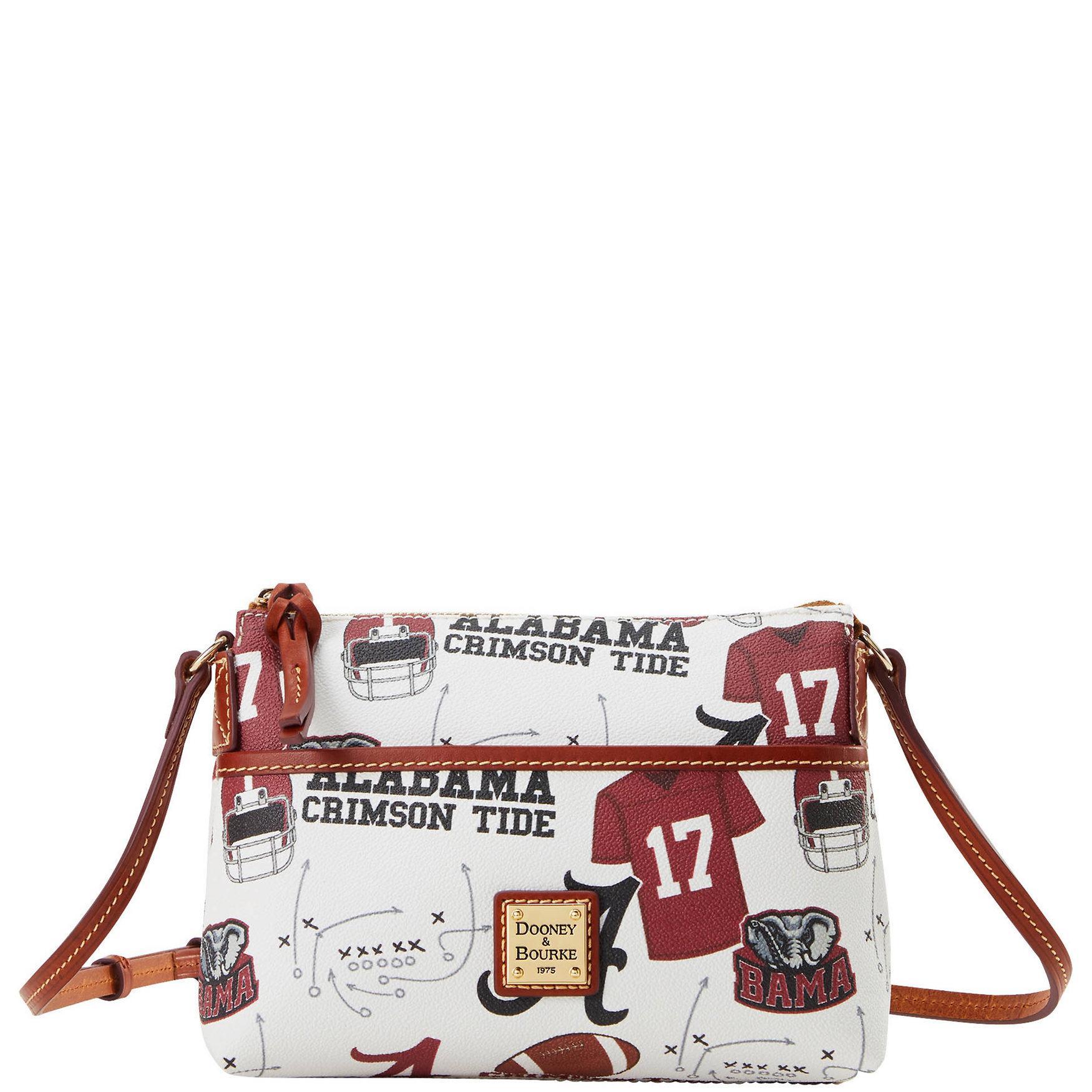 Dooney & Bourke Womens Collegiate University of Alabama Ginger Crossbody Coated Cotton Shoulder Bag in White Multi Product Image