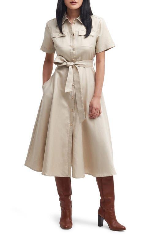 Barbour Margaret Tie Belt Linen & Cotton Midi Shirtdress Product Image