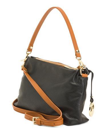 Leather Triple Entry Crossbody for Women Product Image