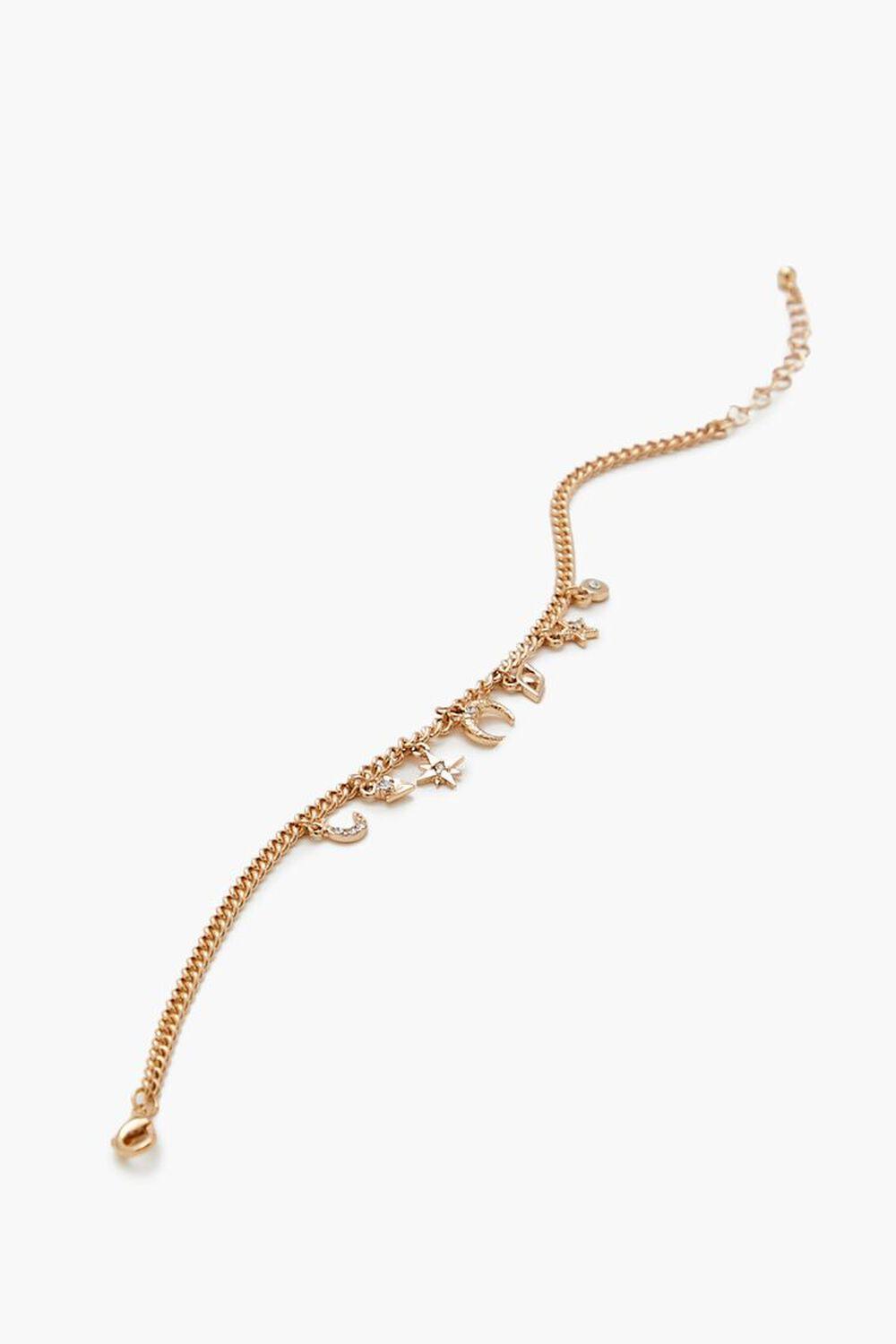 Rhinestone Horn Charm Anklet | Forever 21 Product Image