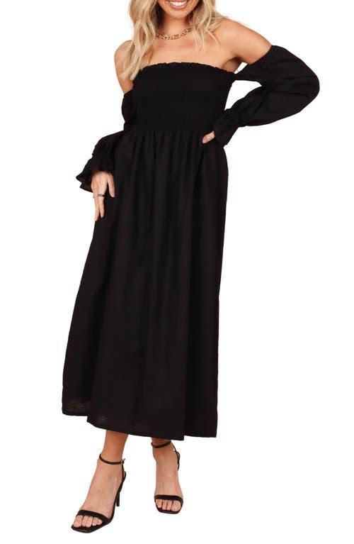 Petal and Pup Womens Domenica Shirred Long Sleeve Midi Dress Product Image