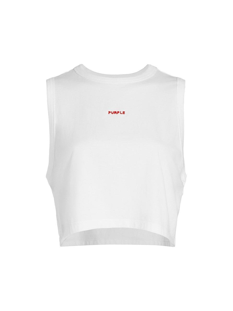 Womens Cotton Jersey Crop Muscle Tee Product Image