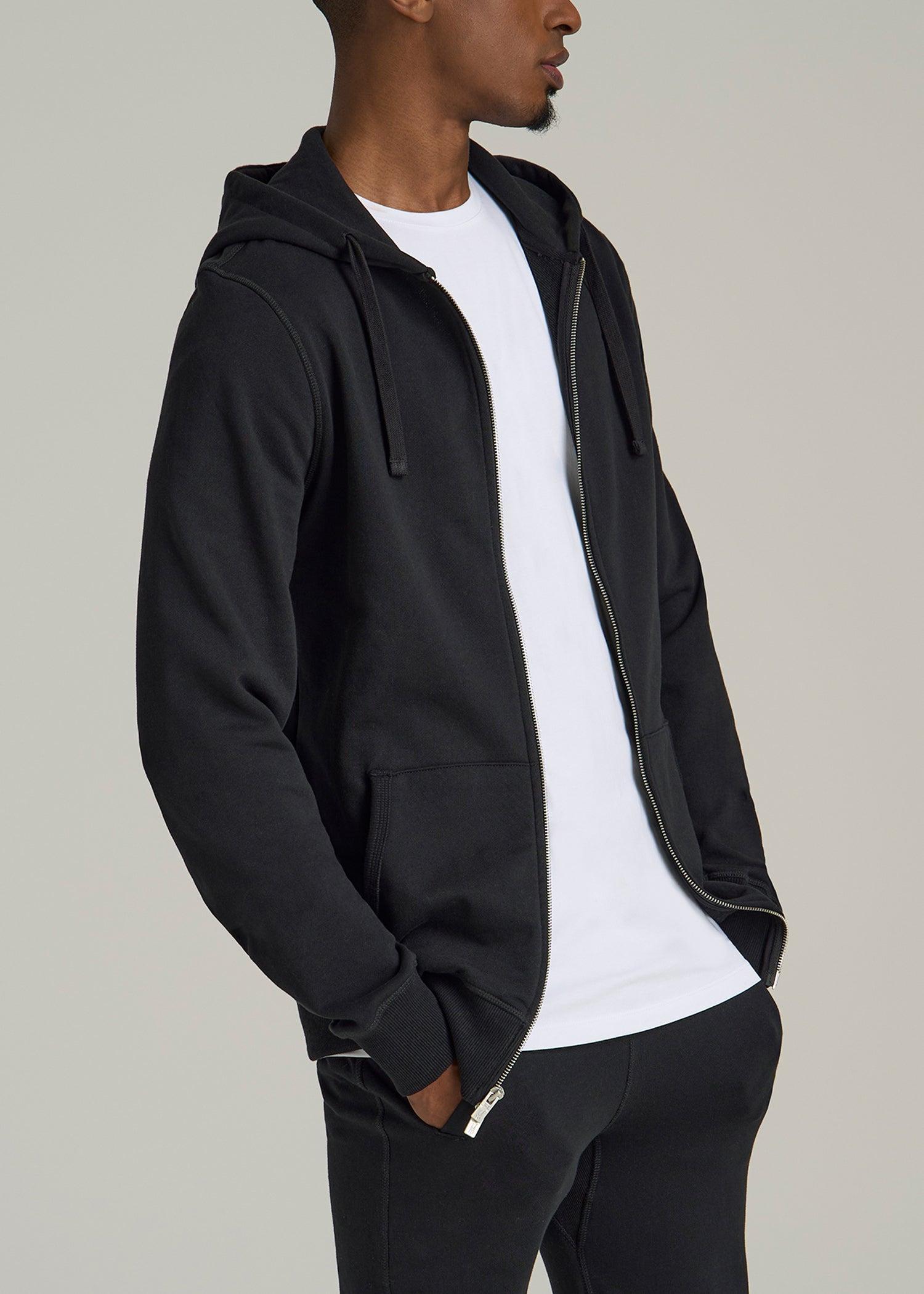 Wearever 2.0 French Terry Full-Zip Hoodie for Tall Men in Black Male Product Image