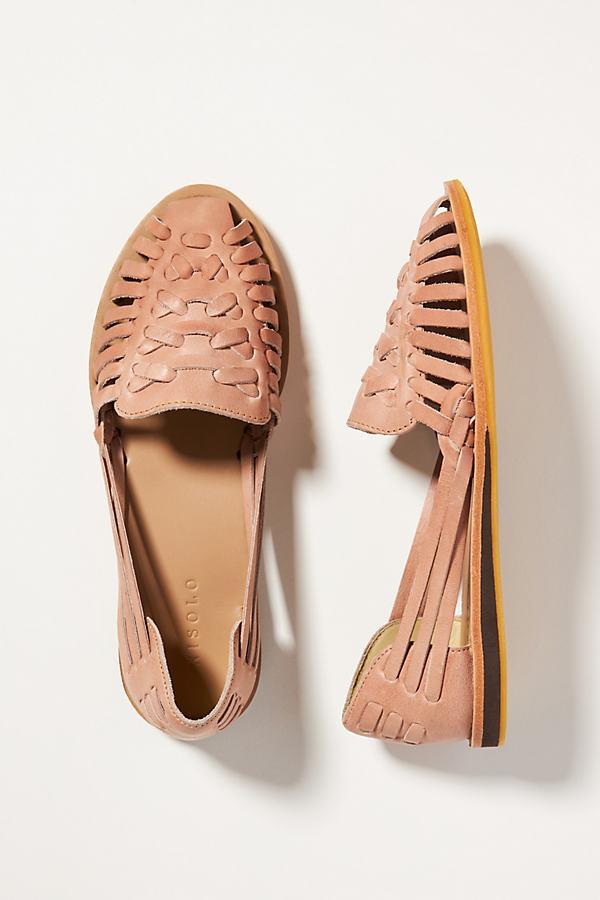 Woven Leather Sandals Product Image