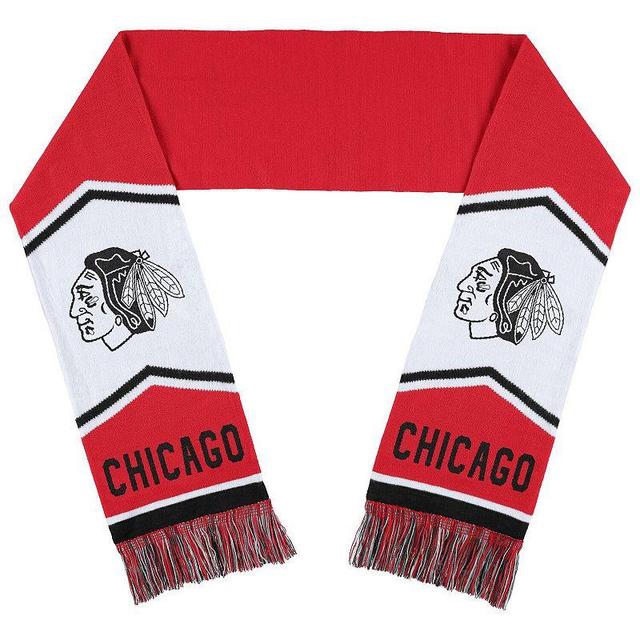 WEAR by Erin Andrews Chicago Blackhawks Jacquard Stripe Scarf Product Image