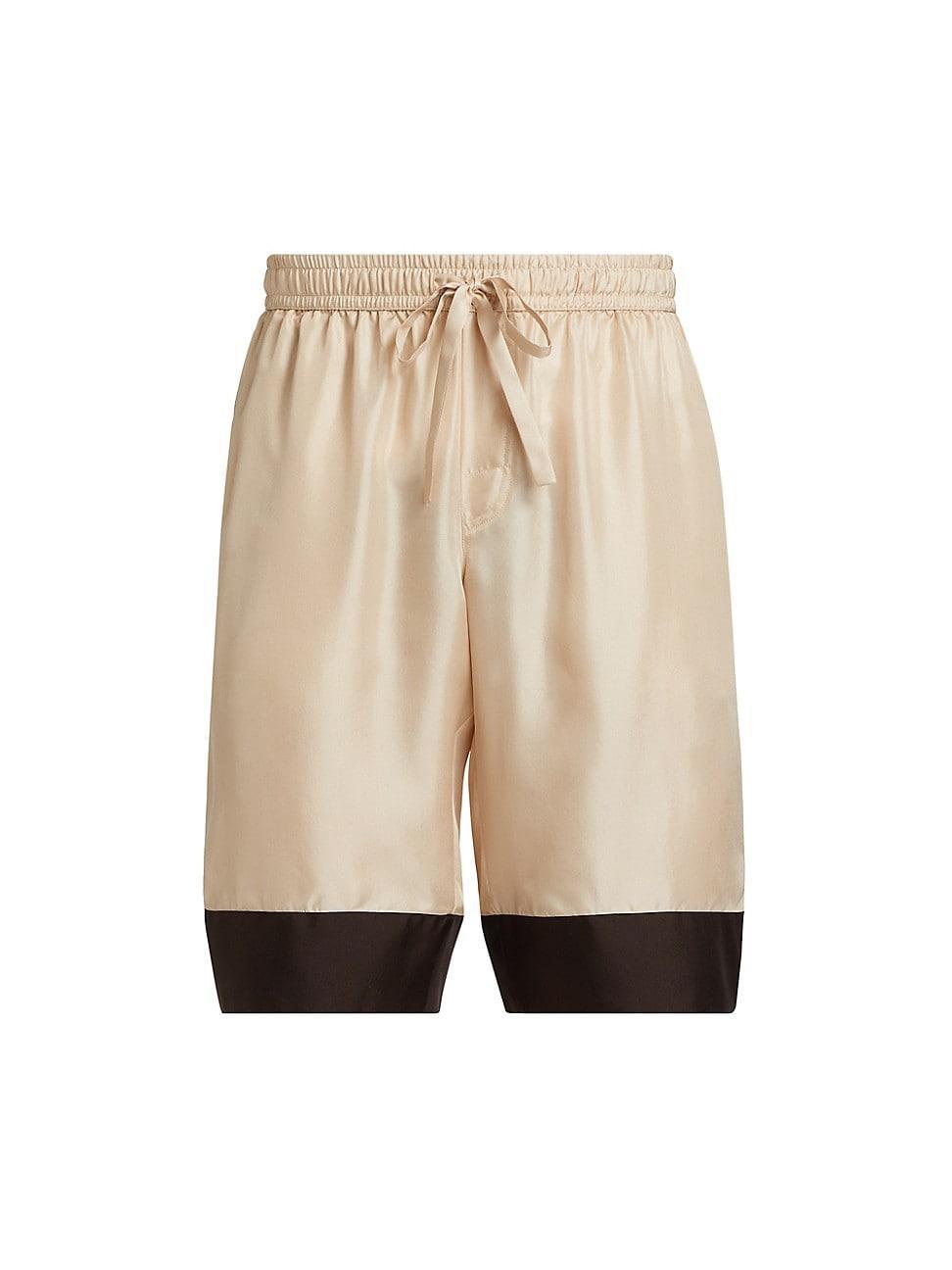 Mens Silk Drawstring Shorts Product Image