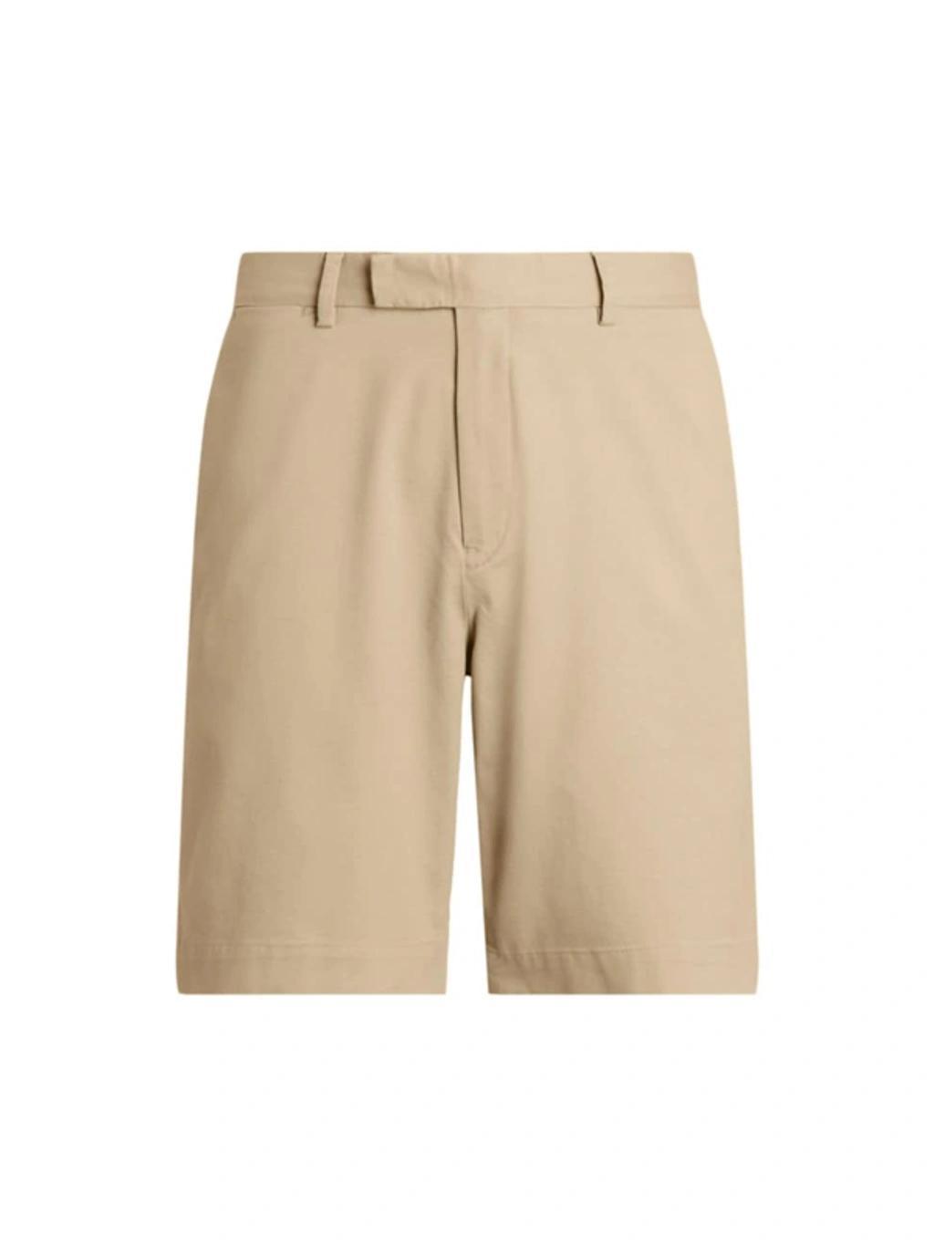 Men's Stretch-twill Flat-front Shorts In Classic Khaki product image