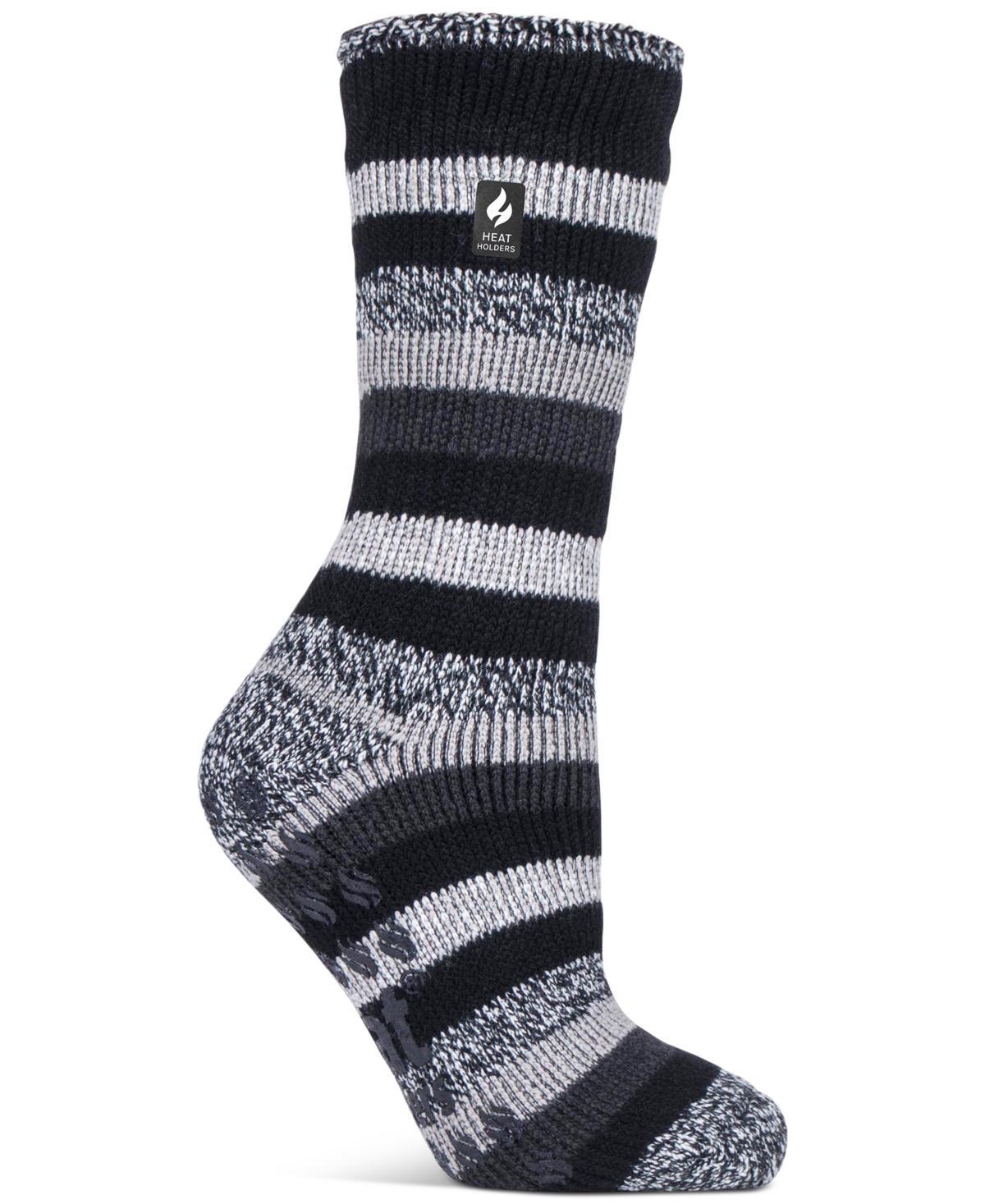 Heat Holders Womens Petunia Stripe Crew Slipper Socks Product Image