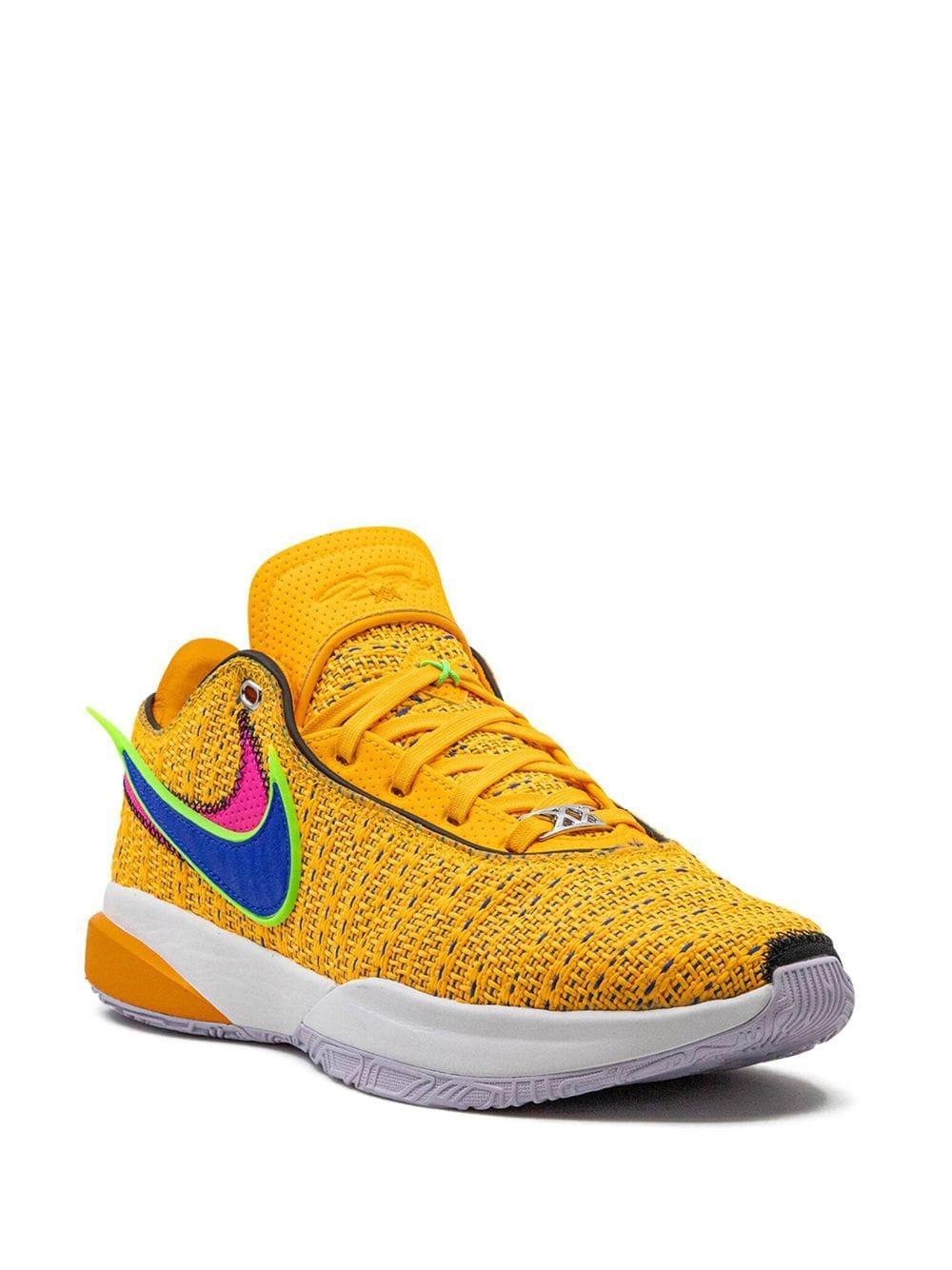 Lebron 20 "laser Orange" Sneakers In Yellow Product Image