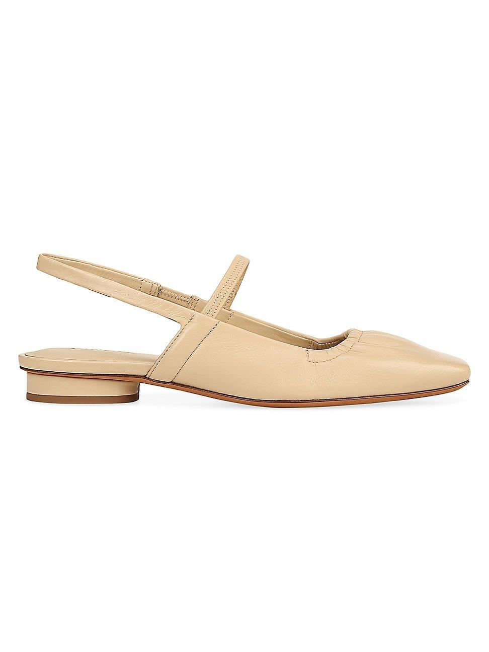 Womens Venice Leather Slingback Flats Product Image