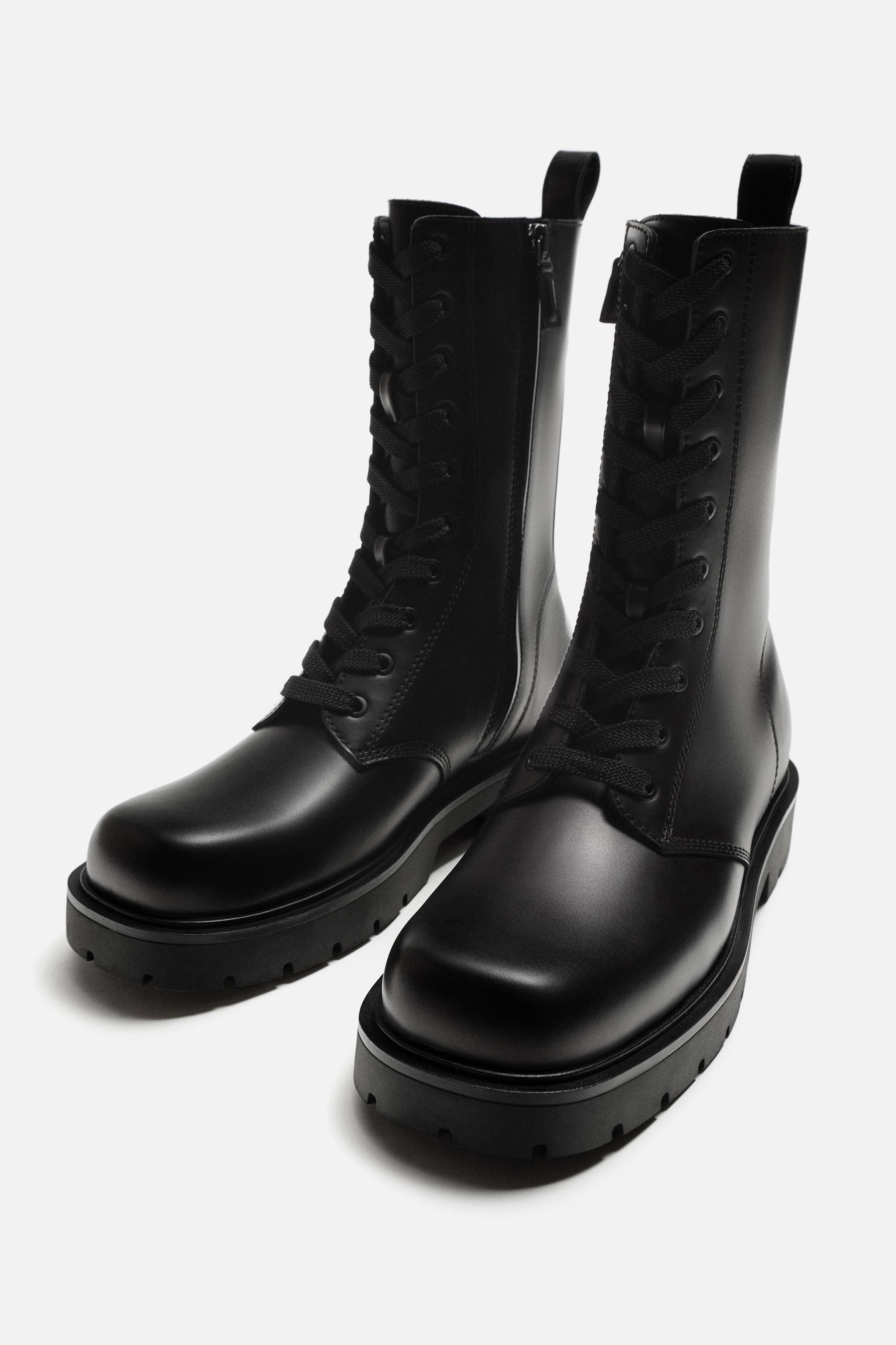 LACED BOOTS WITH THICK SOLES Product Image