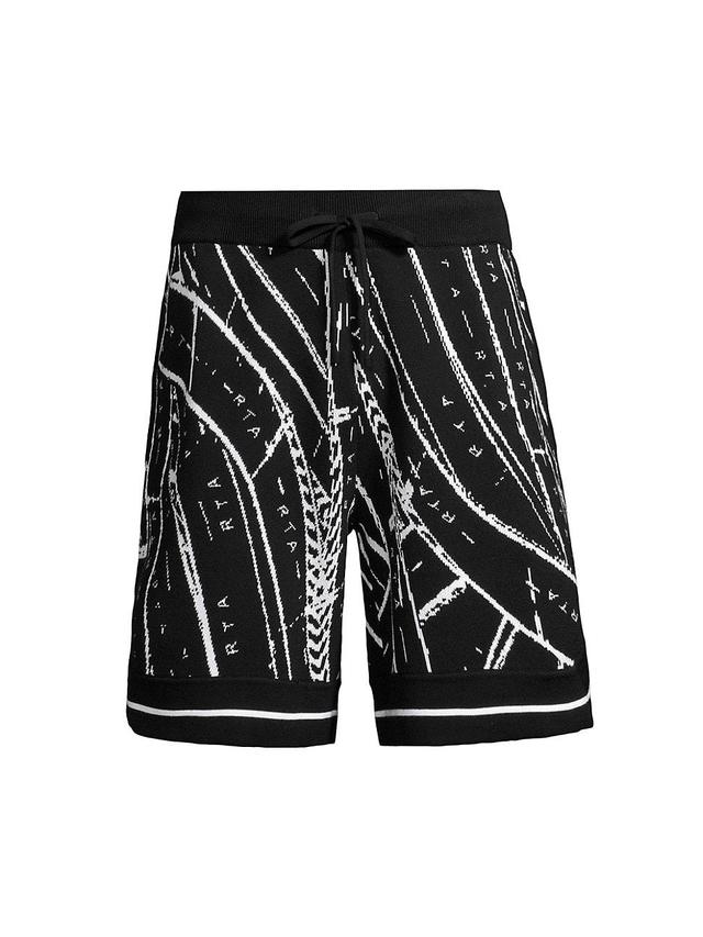 Mens Jacquard Logo Cotton Shorts Product Image