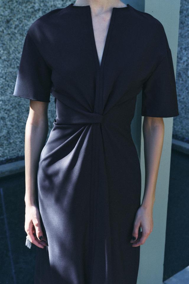 WOOL BLEND DRAPED DRESS ZW COLLECTION Product Image